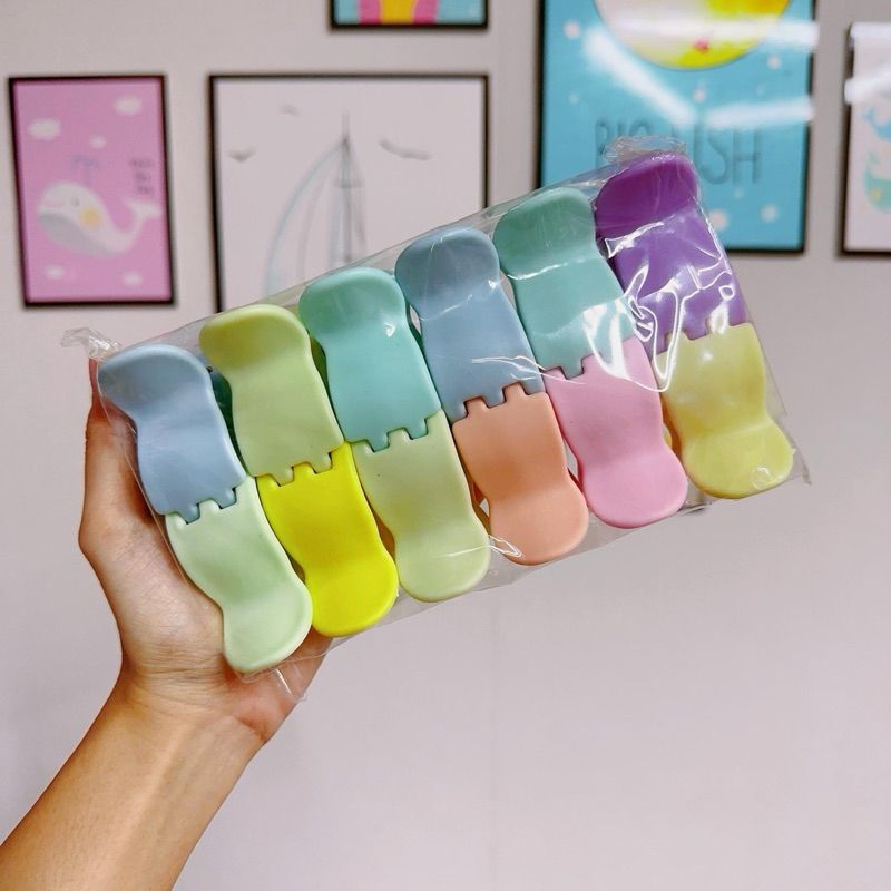  (Sỉ) Set 12 Kẹp Càng Cua 3 Răng 5 Răng Bền Đẹp Giá Rẻ Bèo Đủ Màu 