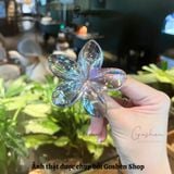  Kẹp 8cm-Hoa Sứ, Kẹp Tóc Càng Cua Hình Nơ Hologram Ngọt Ngào Phong Cách Hàn Quốc 
