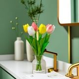  Hoa Tulip Giả Bằng Cao Su PU Dùng Trang Trí Decor Xinh Xắn 