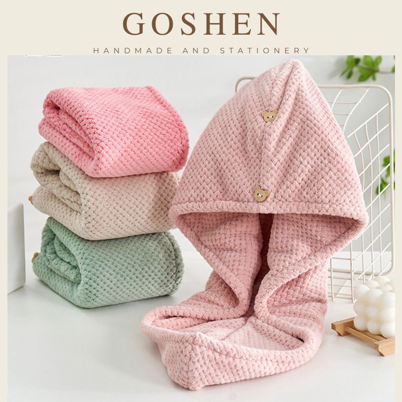  Khăn Ủ Tóc, Quấn Tóc Nhanh Khô Siêu Mềm Siêu Thấm 25x65cm 