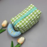  Túi Đựng Mỹ Phẩm Hộp Bút Họa Tiết Caro Mini Xinh Xắn 