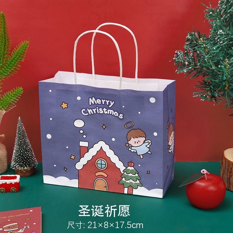  Túi Giấy Ngang Đựng Quà Họa Tiết Noel Giáng Sinh 