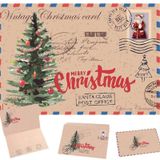  Thiêp Giáng Sinh Noel Vintage Có Phong Bì 10x15cm 