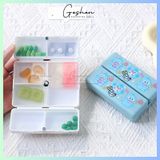  Hộp Nhựa Hoạt Hình Đựng Thuốc, Đựng Đồ Linh Tinh Từ Tính 7 Ngăn Tiện Lợi 