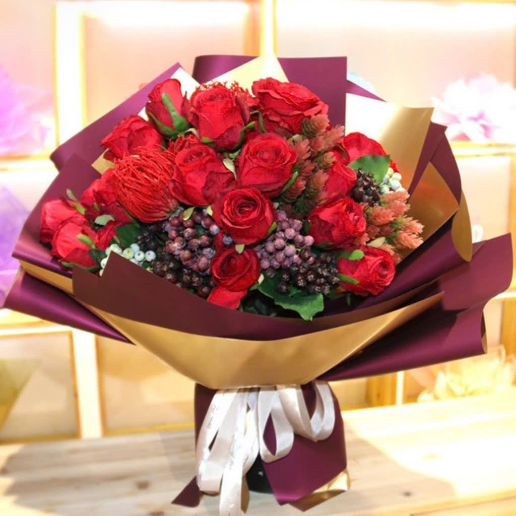  ( 58cm* 58cm) Giấy Cao Cấp 2 Mặt, Mặt Màu Và Mặt Nhũ Đồng. 