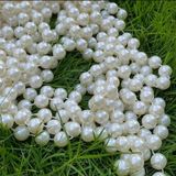  (Dài ~70cm) Dây Nhựa Hạt Ngọc (8mm) Dành Cho Trang Trí Hoa Làm Handmade 
