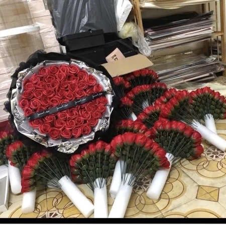  [50cm ] Cây Mút Xốp Tròn Cắm Hoa Sáp Hoa Giấy Nhún - Phụ Kiện Hoa, Phụ Kiện Hanmade 