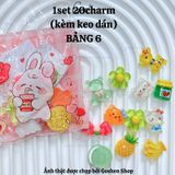  (Tặng Keo) Charm 3D, sticker, jibbitz DIY trang trí kẹp tóc, bình nước, ốp lưng điện thoại 