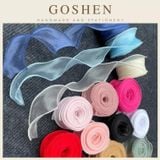  (4cm x Dài 4m) Cuộn Ruy Băng Voan Viền Sóng và Ánh Galaxy, Màu Sắc Trẻ Trung Thắt Nơ,Bó Hoa,Trang Trí Hộp Quà 