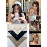  Băng Đô Khăn Tam Giác Len Móc Họa Tiết Dễ Thương 