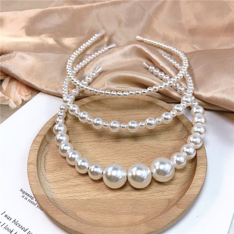  Băng Đô Cài Tóc Hạt Trai Dịu Dàng Nữ Tính 
