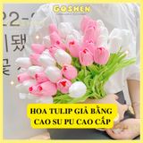  Hoa Tulip Giả Bằng Cao Su PU Dùng Trang Trí Decor Xinh Xắn 