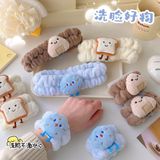  Băng Đô Cổ Tay Rửa Mặt Chống Ướt Áo Hoạt Hình Dễ Thương 