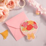  Thiệp Chúc Mừng Hình Bó Hoa Có Kèm Phong Bì 