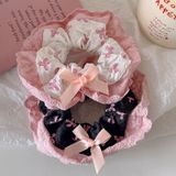  Buộc Tóc Scrunchies Nơ Đen Hồng Xinh Xắn Hàn Quốc 