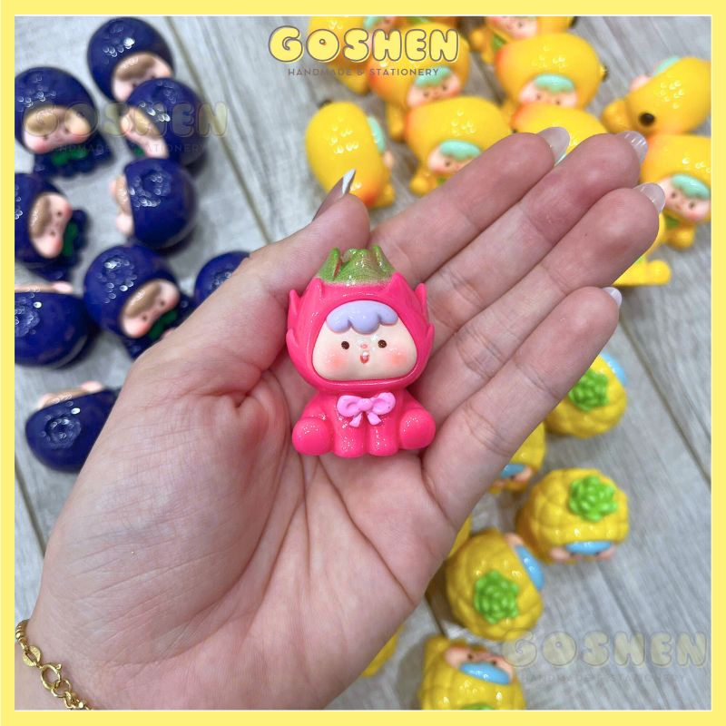  (Ảnh Thật) Charm Đủ Loại Moi Trái Cây, Charm Heo Con, Charm Rùa, Charm Trang Trí Decor Vui Nhộn 