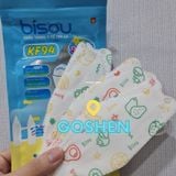  (1 Túi/10 Cái) Khẩu trang BISOU KF94 Trẻ Em Từ 4 đến 12 tuổi 