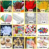  Set Nguyên Liệu Làm Cây Thông Kẽm Nhung Đầy Đủ Phụ Kiện Trang Trí 