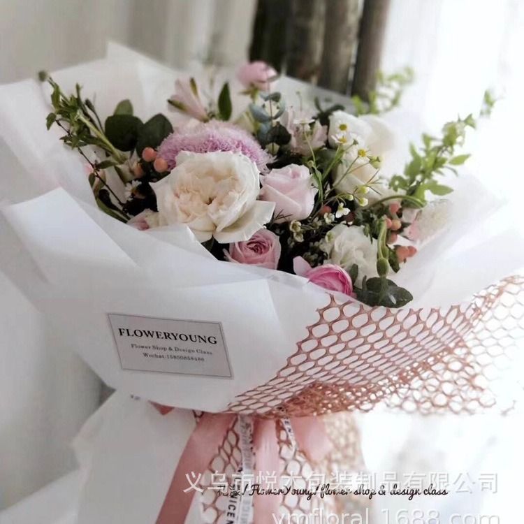  (Ngang 50cm) Cuộn Lưới Ô Tròn Gói Hoa, Qùa Cao Cấp. 