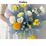  (57*57cm) Giấy Kiếng Thạch Màu Trong Suốt Cao Cấp Không Thấm Nước 