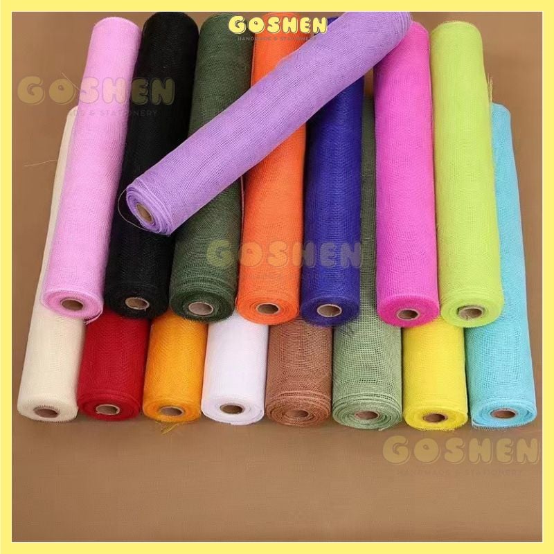  (50cm x 1mét) Cuộn Lưới Thô, Lưới Ô Vuông Nhỏ, Lưới Cứng Gói Hoa, Trang Trí Giỏ Hoa, Giỏ Quà 