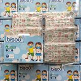  Hộp 50 khẩu trang y tế Bisou trẻ em 4-10 tuổi 4 lớp kháng khuẩn cao cấp 