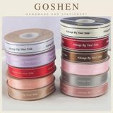  (2,5cm) Cuộn Dây Ruy Băng Lụa Chữ Always By Your Side Trang Trí Làm Nơ Gói Quà, Bó Hoa 