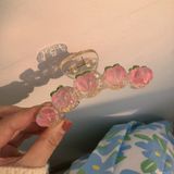  Kẹp Tóc Hình Trái Đào Pastel Nhẹ Nhàng Phong Cách Hàn Quốc 