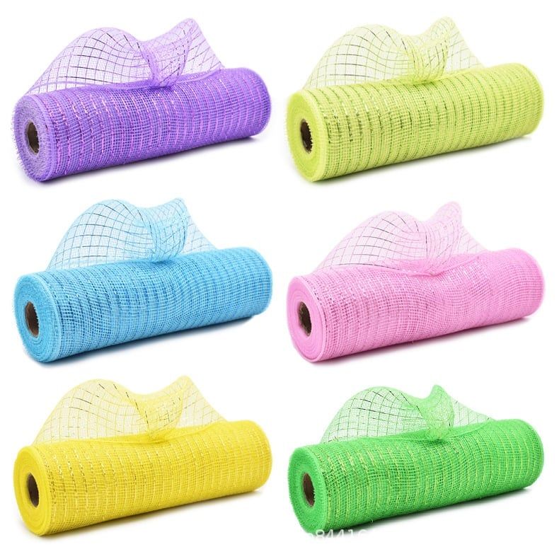  (50cm x 1 mét) Cuộn Lưới Kim Tuyến, Lưới Ánh Kim Gói Hoa, Trang Trí Giỏ Quà, Cây Thông Noel 