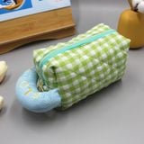  Túi Đựng Mỹ Phẩm Hộp Bút Họa Tiết Caro Mini Xinh Xắn 