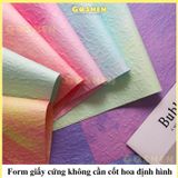  (38*50 cm) Giấy Gói Hoa Phong Cách Phù Điêu BATIK, Dập Nổi Ba Chiều, Màu Loang. 