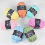  (Cuộn 50gr) Len Milk Cotton Mác Đen Sợi 2mm Mềm Mịn làm Thú Bông, Móc Khoá, Hoa Len 