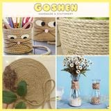  (Dày 3mm) Cuộn Dây Thừng - Dây Cói Dừa Trang Trí Handmade, Decor Treo Tranh Ảnh, Quấn Lọ Hoa, Gói Quà, Đồ Lưu Niệm 