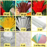 Set Nguyên Liệu Làm Cây Thông Kẽm Nhung Đầy Đủ Phụ Kiện Trang Trí 