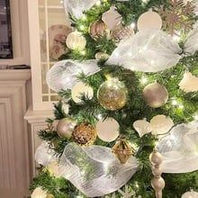  (50cm x 1 mét) Cuộn Lưới Kim Tuyến, Lưới Ánh Kim Gói Hoa, Trang Trí Giỏ Quà, Cây Thông Noel 