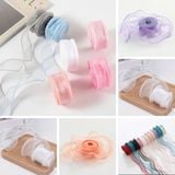  (4cm x Dài 4m) Cuộn Ruy Băng Voan Viền Sóng và Ánh Galaxy, Màu Sắc Trẻ Trung Thắt Nơ,Bó Hoa,Trang Trí Hộp Quà 