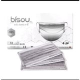  Khẩu trang y tế BISOU 4 lớp kháng khuẩn 1 hộp 50 cái 