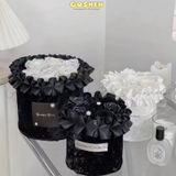  (Bản 4cm) Voan Bèo Xếp Li Bằng Lụa Trang Trí Hoa 
