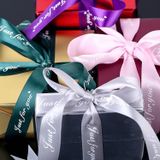  (2.5cm x Dài 45mét) Cuộn Ruy băng Lụa in chữ JUST FOR YOU trang trí hộp quà, bó hoa siêu xinh. 