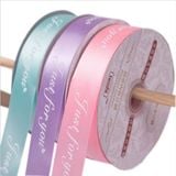 (2.5cm x Dài 45mét) Cuộn Ruy băng Lụa in chữ JUST FOR YOU trang trí hộp quà, bó hoa siêu xinh. 