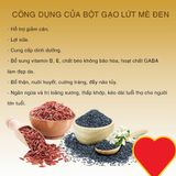  Bột Gạo Lứt Sen Mè Đen NGUYÊN CHẤT Thanh Long Uống Liền Brown Rice lLotus black Sesame Milk Powder 10 gói x35gr 