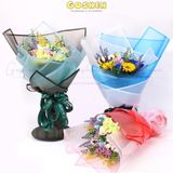  (58*58cm) Giấy Gói Hoa Viền (Đen-Đồng-Bạc-Trắng-Đa Dạng Màu). Giấy Cao Cấp, Không Lỗi, Không Thấm Nước, Màu Đẹp Sắc Nét. 