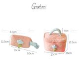  Túi Đựng Đồ Trang Điểm Mỹ Phẩm Du Lịch Hoa Tulip Nhiều Ngăn Nhỏ Gọn 