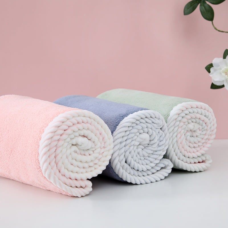  Khăn Ủ Tóc, Quấn Tóc Nhanh Khô Siêu Mềm Siêu Thấm 25x65cm 