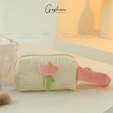  Túi Đựng Đồ Trang Điểm Mỹ Phẩm Du Lịch Hoa Tulip Nhiều Ngăn Nhỏ Gọn 