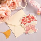  Thiệp Chúc Mừng Hình Bó Hoa Có Kèm Phong Bì 