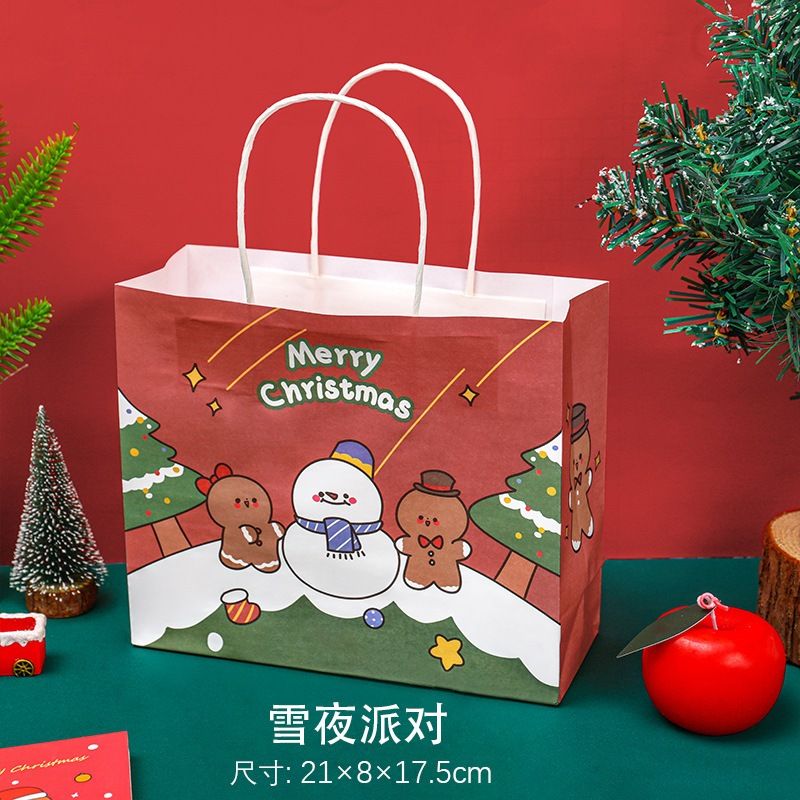  Túi Giấy Ngang Đựng Quà Họa Tiết Noel Giáng Sinh 