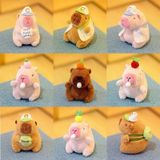  Móc Khóa Gấu Bông Capybara, Labubu Bông Mềm Siêu Dễ Thương 