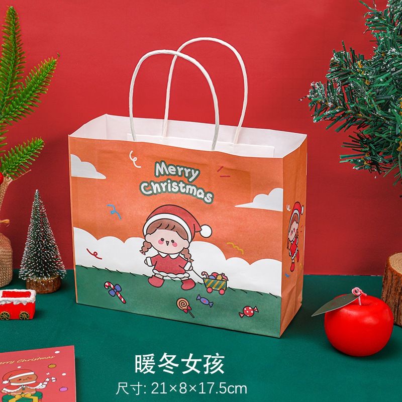  Túi Giấy Ngang Đựng Quà Họa Tiết Noel Giáng Sinh 