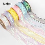  (Ngang 4cm) Cuộn Ruy Băng Voan Đuôi Cá Ánh Galaxy - Loại Đẹp - Không Tưa Lông. 